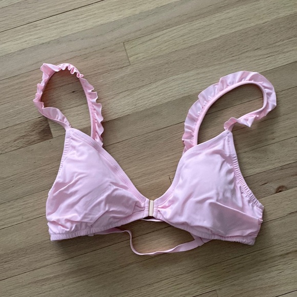 Victoria’s Secret Baby Pink Ruffle Bikini Swim Top - Picture 1 of 6